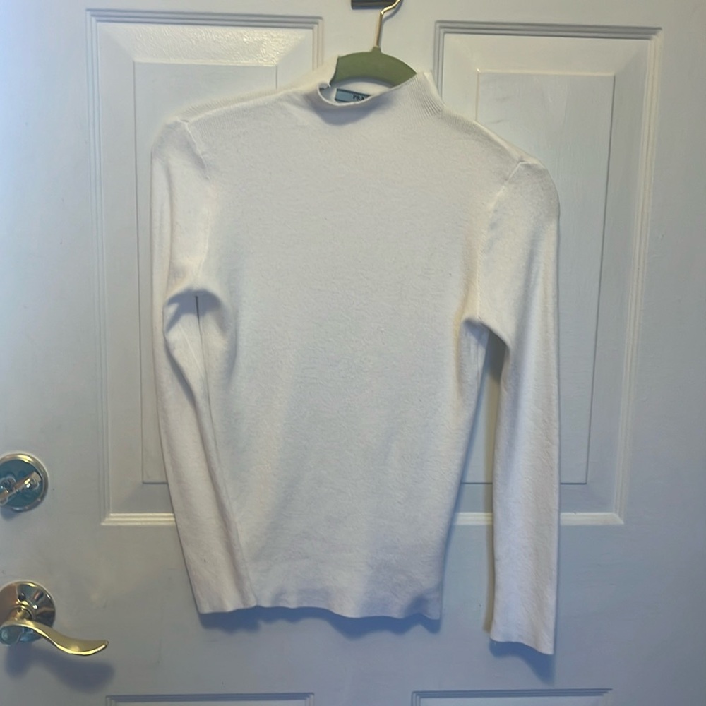 White Cotton Turtleneck